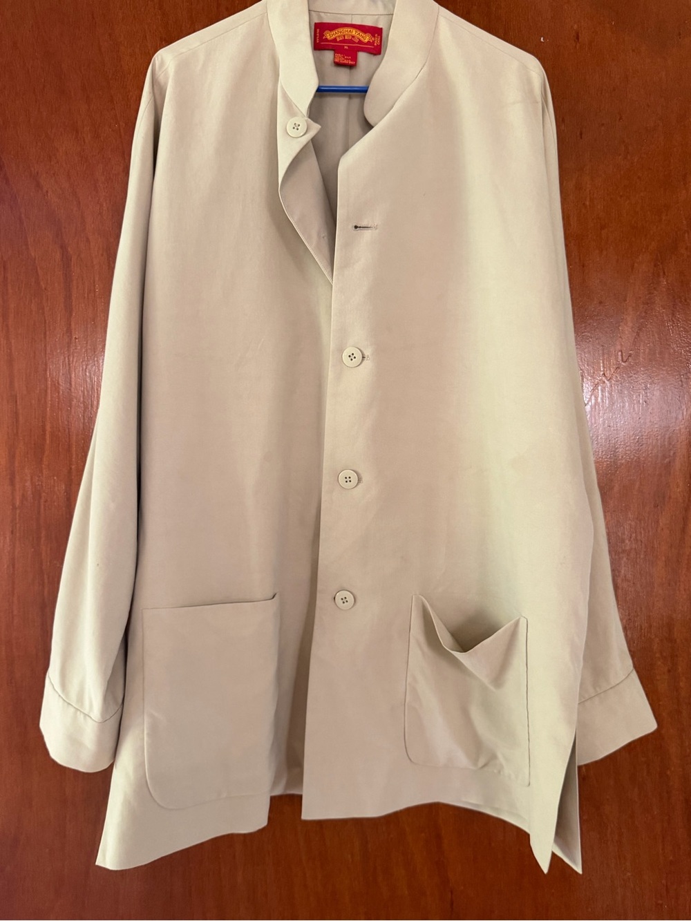 SHANGHAI TANG vintage longline 100% silk jacket